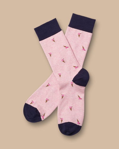 Charles Tyrwhitt Men's  Ice Cream Socks In Pink