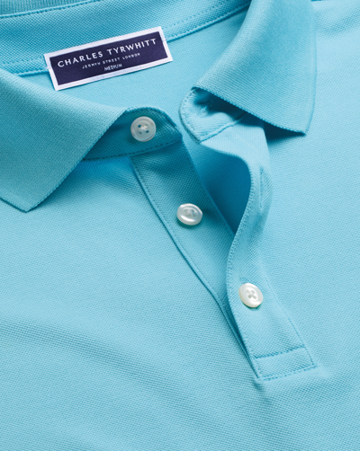 Charles Tyrwhitt Men's  Pique Polo Shirt In Green