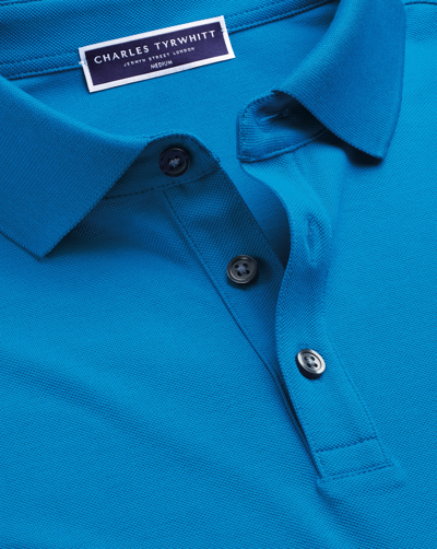 Charles Tyrwhitt Men's  Pique Polo Shirt In Blue