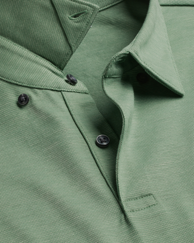 Charles Tyrwhitt Men's  Cool Textured Polo Shirt In Green