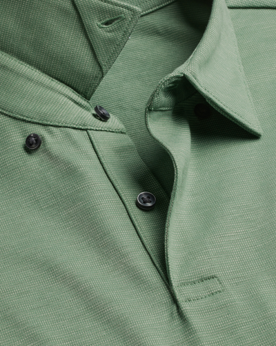 Charles Tyrwhitt Men's  Performance Semi Plain Polo Shirt In Green