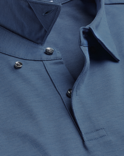 Charles Tyrwhitt Men's  Performance Semi Plain Polo Shirt In Blue