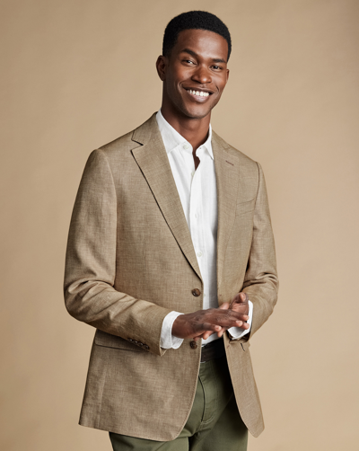 Charles Tyrwhitt Men's  Linen Cotton Na Jacket In Neutral