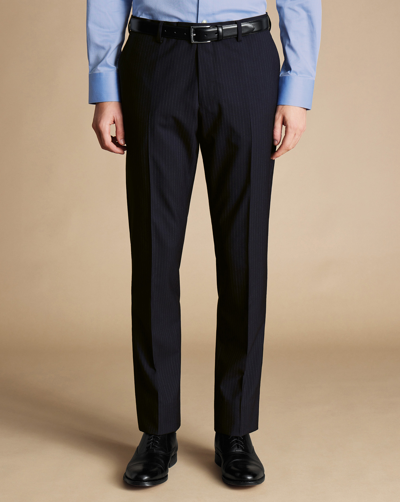 Charles Tyrwhitt Men's  Ultimate Performance Stripe Suit Trousers In Navy