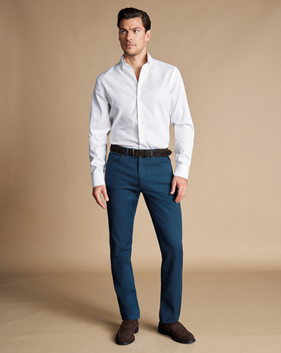 Charles Tyrwhitt Men's  Twill 5 Pocket Jeans In Blue