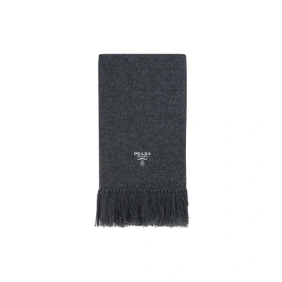PRADA CASHMERE LOGO SCARF