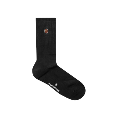 Pre-owned Bape Ape Head One Point Socks 'black'