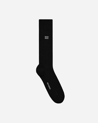 Wacko Maria Logo Socks In Black