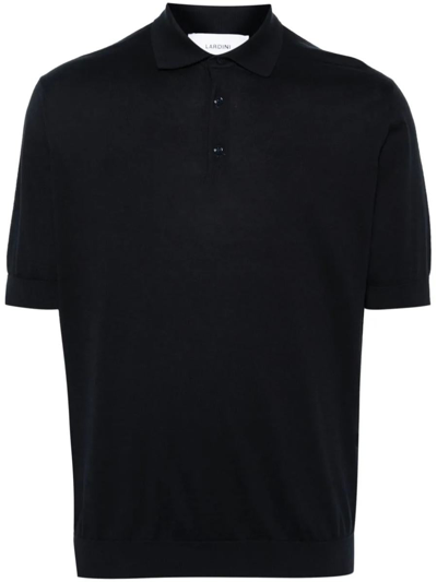 Lardini Polo Shirt With Embroidery In Black