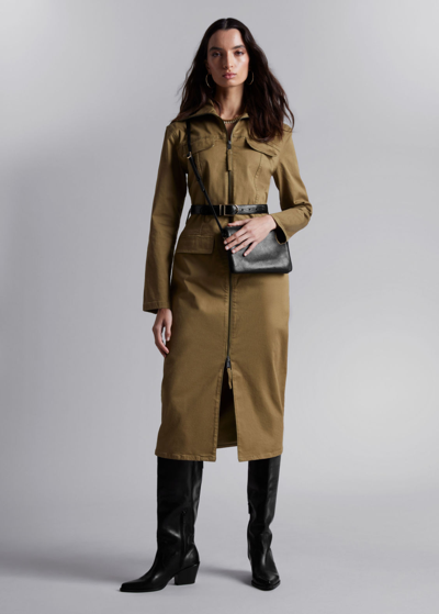 topshop polka dot dress brown ASTR the Label | Margaux Denim Bustier Midi Dress in Dark Denim main image 1