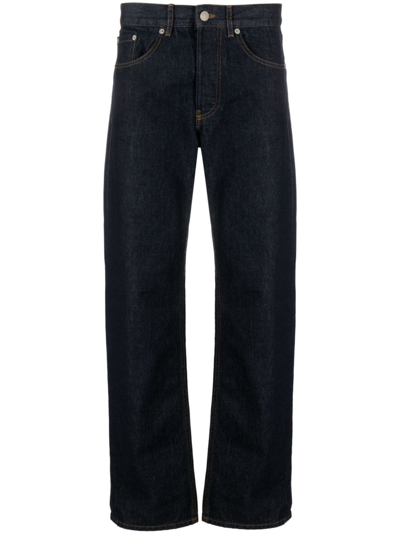 Dries Van Noten Blue Wide-leg Jeans In 507 Indigo