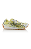 Bottega Veneta Orbit Metallic Net Runner Sneakers In Yellow