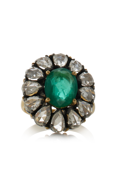 Amrapali One-of-a-kind Rajasthan Emerald; Diamond Ring In Metallic