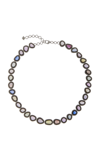 AMRAPALI ONE-OF-A-KIND MIDNIGHT BLOSSOM 18K WHITE GOLD SAPPHIRE NECKLACE