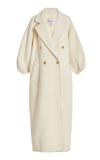 Max Mara Zaffo Double-breasted Cashmere Coat In White