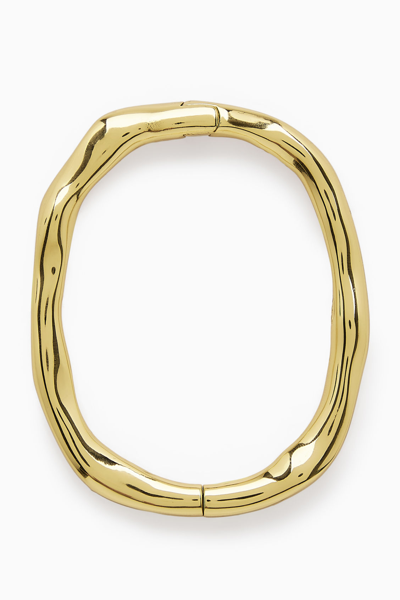 Cos Hammered Bangle In Gold