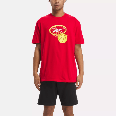 Reebok Downtown Basketball Tee In Red