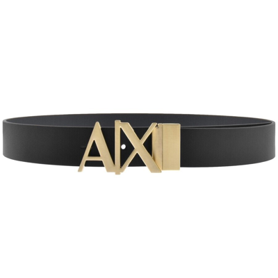 Armani Exchange Reversible Plate Belt Black