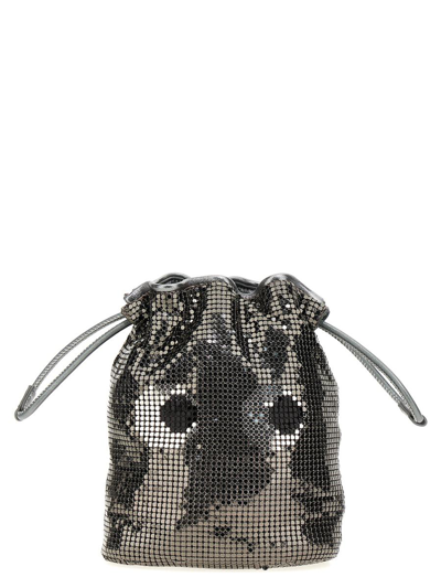 Anya Hindmarch Eye Mesh Drawstring Pouch In Gray