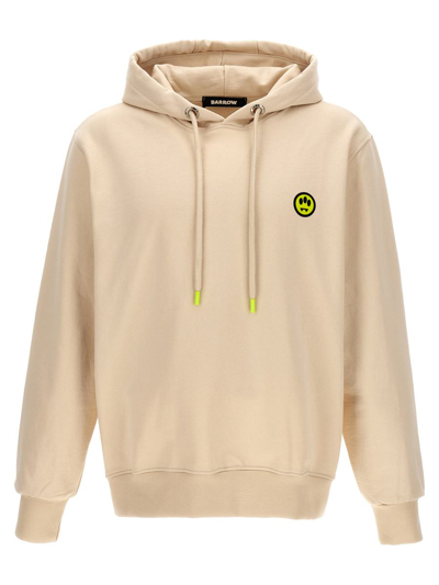 Barrow Logo Hoodie In Beige