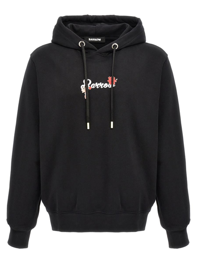 Barrow Printed Hoodie In Black