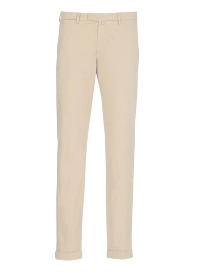 Briglia 1949 Beige Slim Fit Cotton Chino Trouser In Neturals