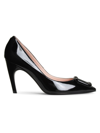 Roger Vivier 85mm Choc Patent Leather Pumps In Nero
