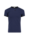 Courrèges Courreges Bumpy Contrast T-shirt In Blue