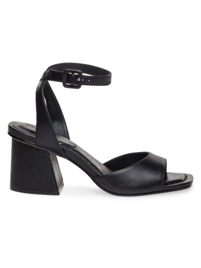 Bernardo Nyack Mid Heel Sandals In Black Antique Cal