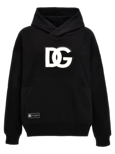 Dolce & Gabbana Logo Hoodie In Black