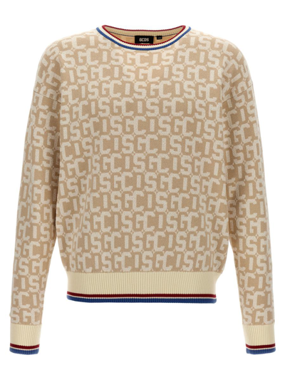 Gcds Monogram Jumper In Beis