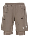 GIVENCHY GIVENCHY DESTROYED EFFECT BERMUDA SHORTS