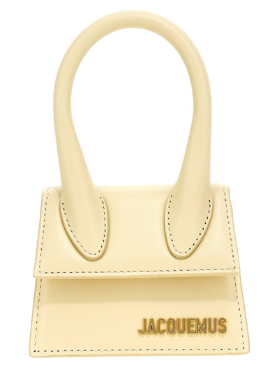 Jacquemus Le Chiquito Hand Bags White In Beige