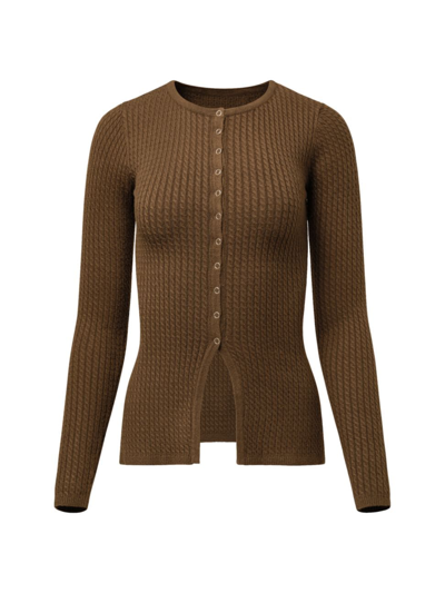 Weworewhat Women's Fly Away Knit Long-sleeve Top In Brown