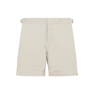 Max Mara Orlebar Brown  Bulldog Stretch Cotton Shorts In Rich Beige