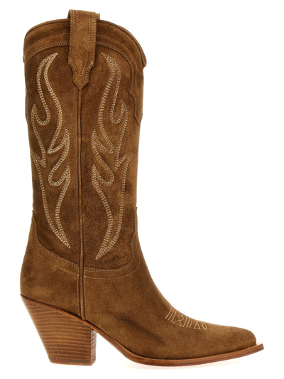 Sonora 60mm Santa Fe Suede Tall Boots In Beige