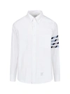 Shop Thom Browne Shirts In Blue