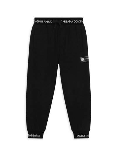 Dolce & Gabbana Little Kid's & Kid's Logo Joggers In Black