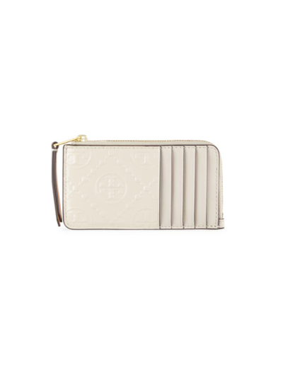 TORY BURCH WOMEN'S T MONOGRAM PATENT LEATHER CARD CASE