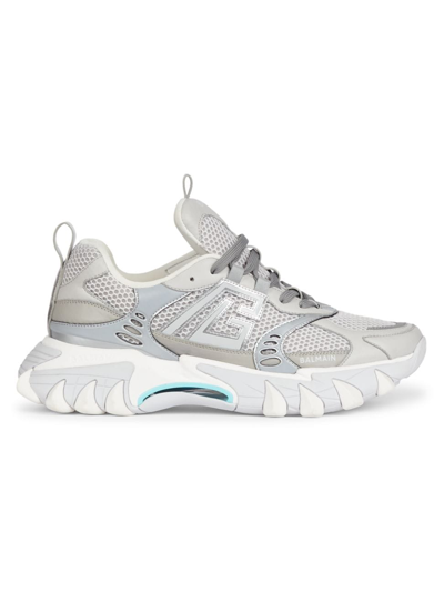 Balmain Men's B-east Low-top Trainers In Turquoise Blanc
