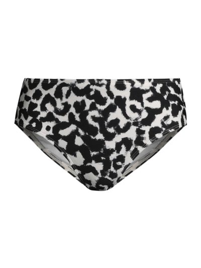 Change Of Scenery Women's Mid-rise Bikini Bottom In Mia Leopard