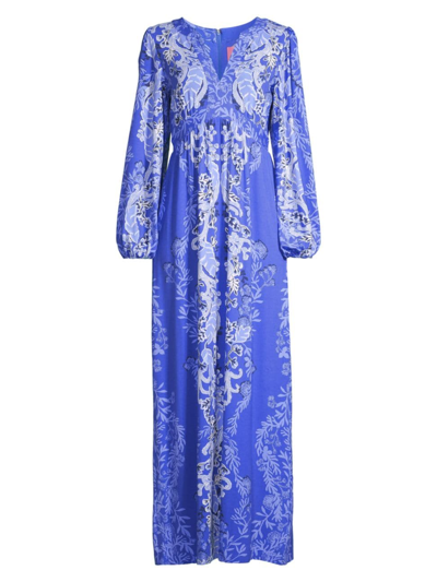 Lilly Pulitzer Women's Wexlee Balloon-sleeve Maxi Dress In Alba Blue