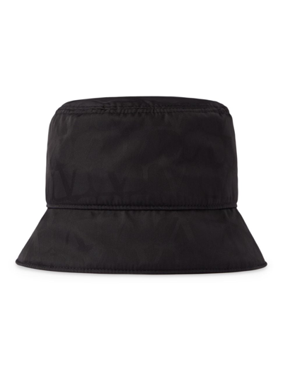 Valentino Garavani Men's Toile Iconography Reversible Nylon Bucket Hat In Black