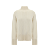 Jil Sander Wool And Silk Sweater Women In White