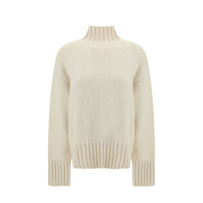 Jil Sander Wool And Silk Sweater In White
