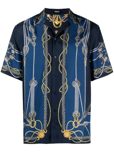 VERSACE MULTICOLORED NAUTICAL SHIRT