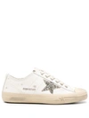 Golden Goose V-star 2 Distressed Leather Sneakers In Neutrals