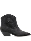 ISABEL MARANT GRAY DEWINA ANKLE BOOTS