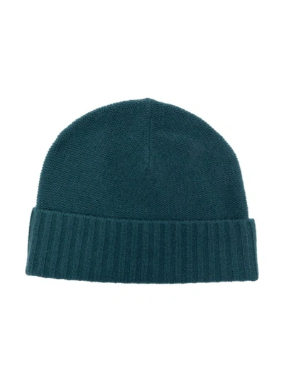 Joseph Ribbed-trim Cashmere Beanie In Green