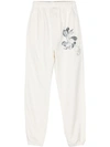 Y-3 WHITE FLOWER PRINT PANTS